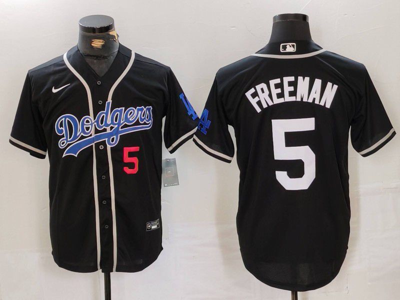 Men Los Angeles Dodgers #5 Freeman Black Fashion Nike Game MLB Jersey style 43->los angeles dodgers->MLB Jersey